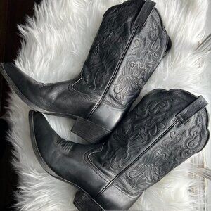 Ariat Women's J Toe Western Boot Black Leather Size 9 Style 10001038 (15771)